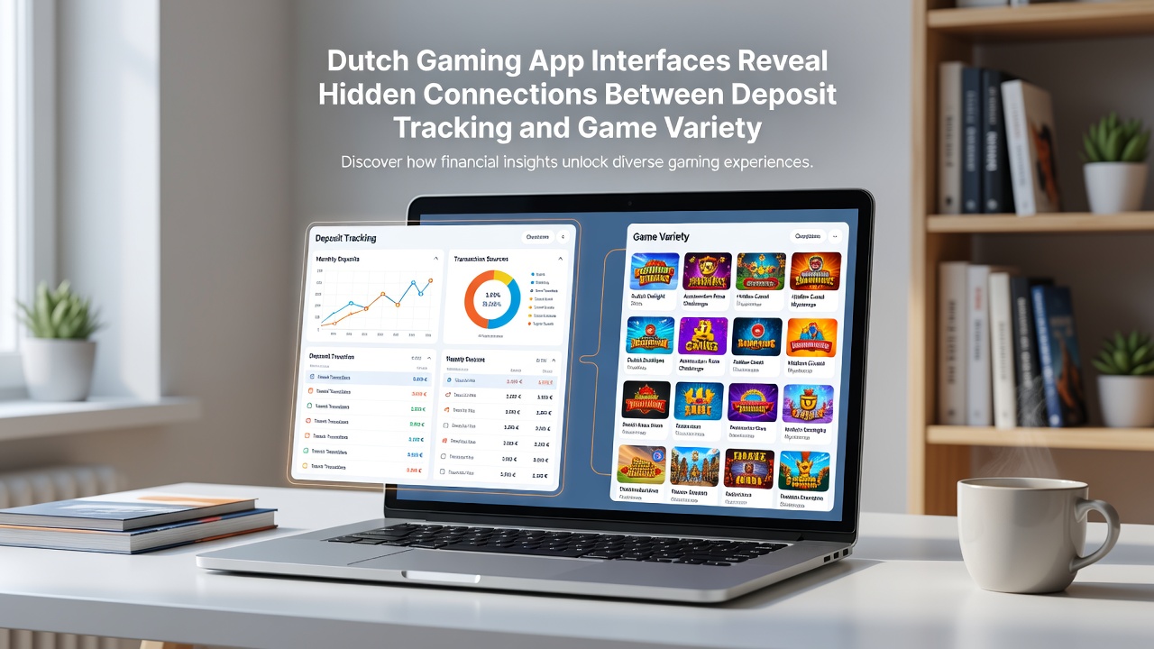 Detail van een Nederlandse gokapp interface met tracking elementen en spelcategorieën