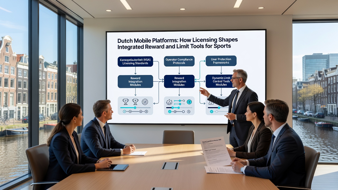 Gebruikersinterface met geïntegreerde belonings- en limietfuncties op een mobiel gokplatform