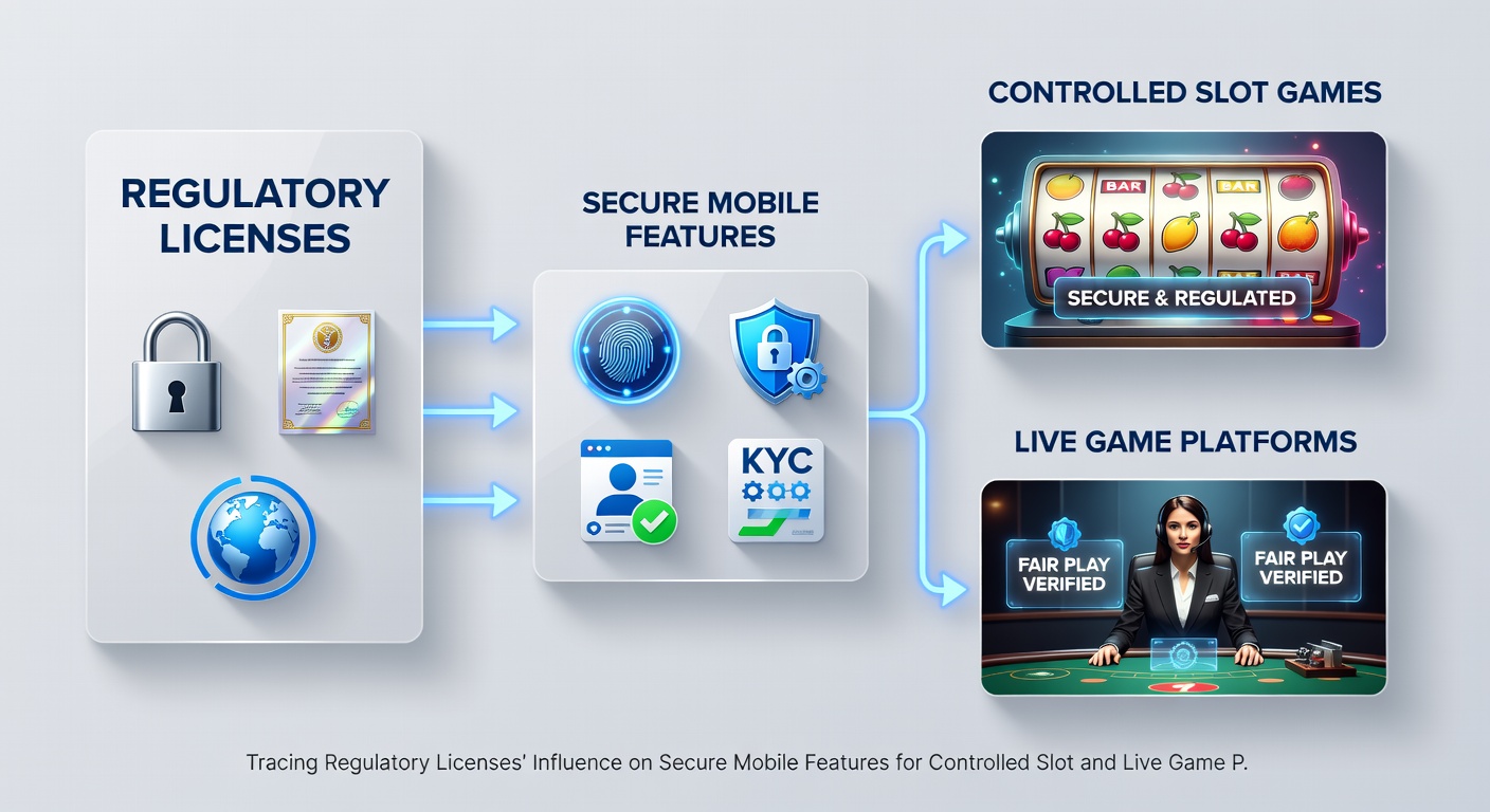Gebruikersinterface van een mobiele live casino app met controlefuncties en beveiligingsindicatoren