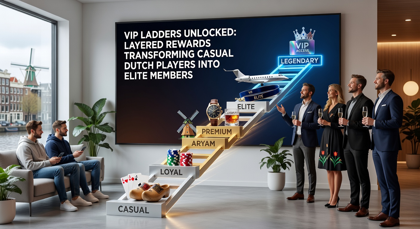 Nederlandse speler aan een mobiel scherm met VIP-badge en groeiende reward-bar, illustrerend de transformatie van casual inzet naar elite privileges